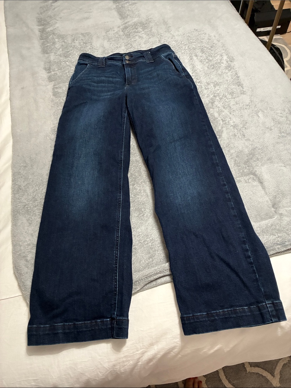 Judy Blue Deep Indigo Wide Leg Jeans